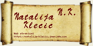 Natalija Klecić vizit kartica